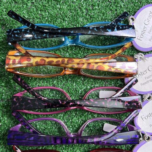 Foster Grant Eyeglasses +1.50 Lot Of 6 Multicolored Solid Front Tortise Arm NWT - Picture 12 of 13